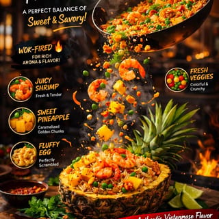 Sweet Shrimp Pineapple Rice Boat