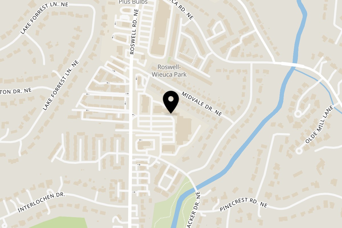 Map showing the location of Pho Dai Viet on 4279 Roswell Rd NE Ste 206 in Atlanta